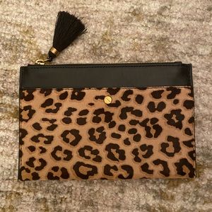 J. Crew Cheetah Clutch